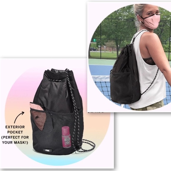 VS PINK Black Backpack Bag + Victoria’s Secret Fresh Coconut Hand Sanitizer Lot